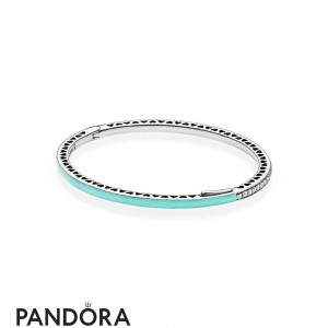 Pandora Bracelets Bangle Radiant Hearts Of Bright Mint Enamel Jewelry