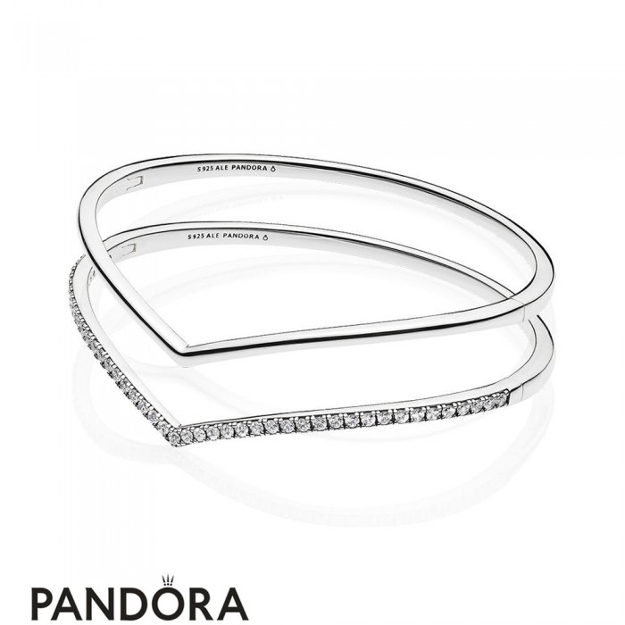 Women's Pandora Shimmering Wish Bangle Stack Jewelry