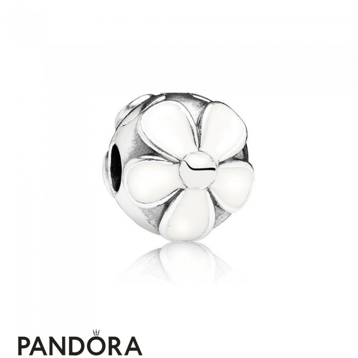 Pandora Clips Charms Darling Daisies Clip White Enamel Jewelry