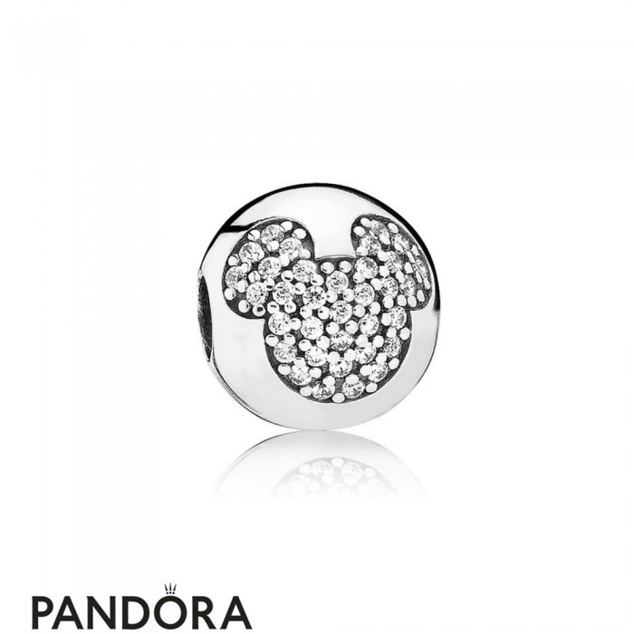 Pandora Clips Charms Disney Mickey Pave Clip Jewelry