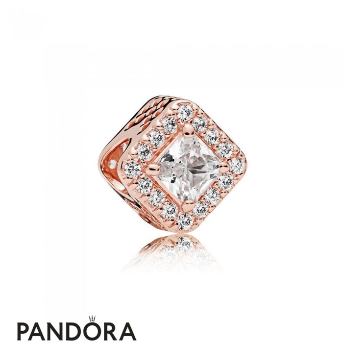 Pandora Contemporary Charms Geometric Radiance Charm Pandora Rose Clear Cz Jewelry