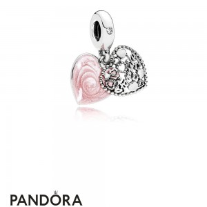 Pandora Family Charms Love Makes A Family Pendant Charm Pink Enamel Clear Cz Jewelry