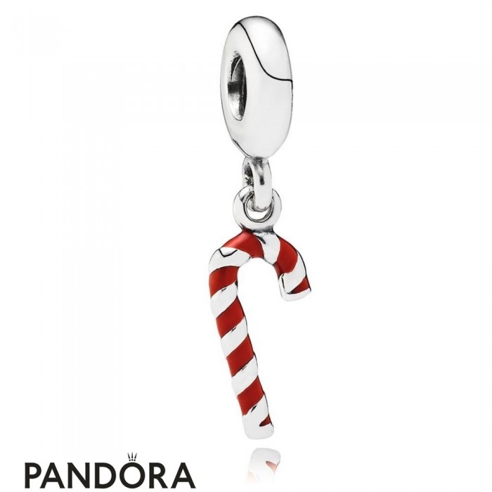 Pandora Holidays Charms Christmas Candy Cane Pendant Charm Red Enamel Jewelry