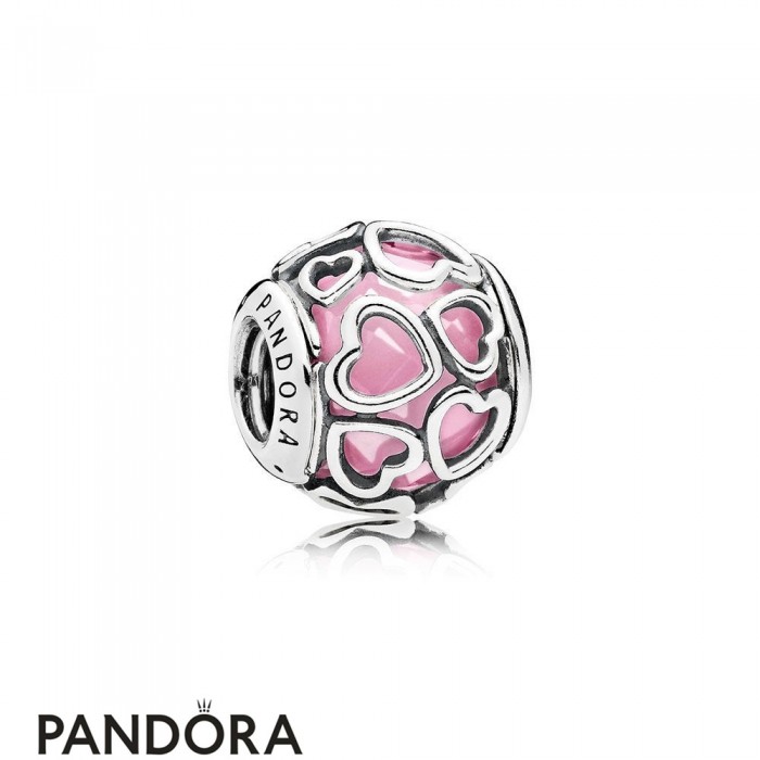 Pandora Sparkling Paves Charms Encased In Love Charm Pink Cz Jewelry