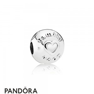 Pandora Sparkling Paves Charms Family Love Clip Jewelry
