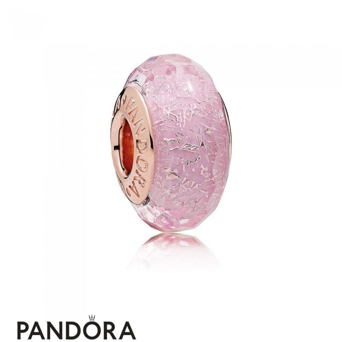 Pandora Touch Of Color Charms Pink Shimmering Murano Glass Charm Pandora Rose Jewelry
