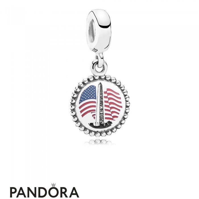 Pandora Jewelry Washington Monument Dangle Charm Mixed Enamel Jewelry