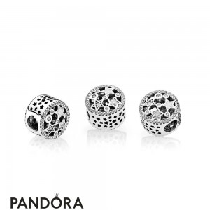 Pandora Zodiac Celestial Charms Illuminating Stars Charm Silver Enamel Clear Cz Jewelry