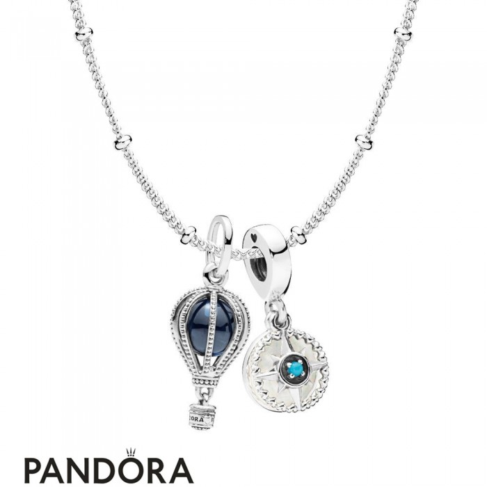 Women's Pandora Adventure Guide Necklace Set Jewelry