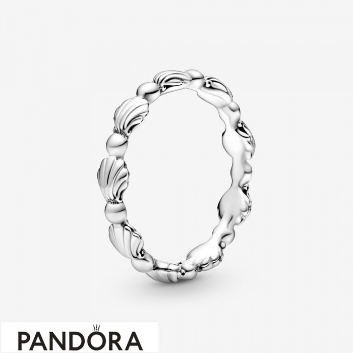 Women's Pandora Beaded Seashell Band Ring Jewelry