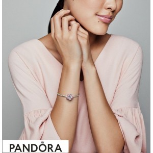 Women's Pandora Big Peach Blossom Flower Charm Jewelry