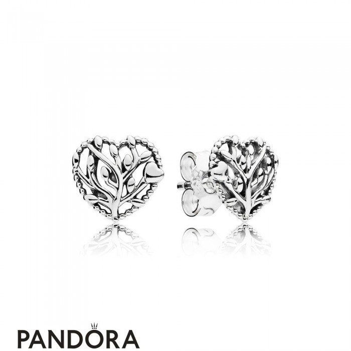 Women's Pandora Flourishing Hearts Stud Earrings Jewelry