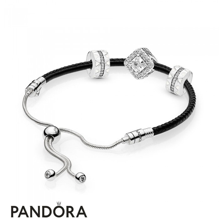 Women's Pandora Geometric Radiance Bracelet Set Jewelry
