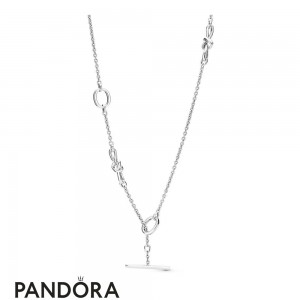 Women's Pandora Knotted Hearts Necklace Jewelry
