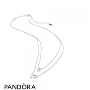 Women's Pandora Layered Heart Necklace Jewelry