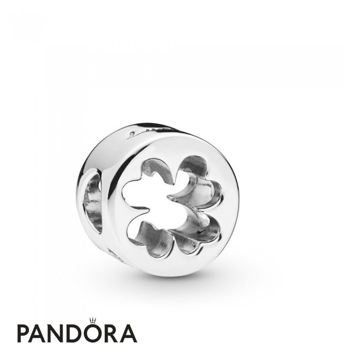 Women's Pandora Lucky Four Leaf Clover Cut Out Charm Jewelry