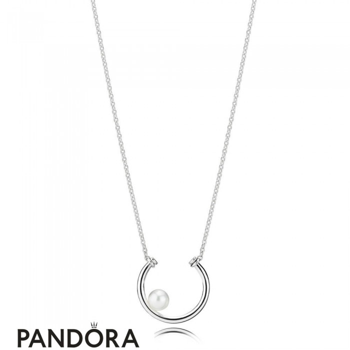 Women's Pandora Necklace Contemporary Pearls In Silver Jewelry