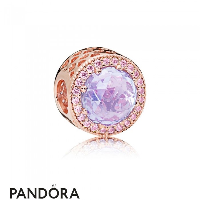 Pandora Rose Lavender Radiant Hearts Charm Jewelry
