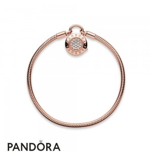 Pandora Rose Moments Smooth Bracelet With Pandora Signature Padlock Clasp Jewelry