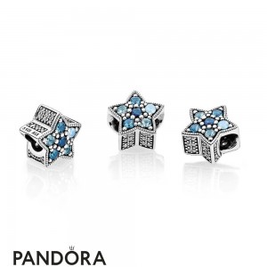 Pandora Winter Collection Bright Star Charm Multi Colored Crystals Jewelry