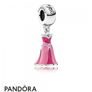 Pandora Disney Charms Aurora's Dress Pendant Charm Mixed Enamel Jewelry