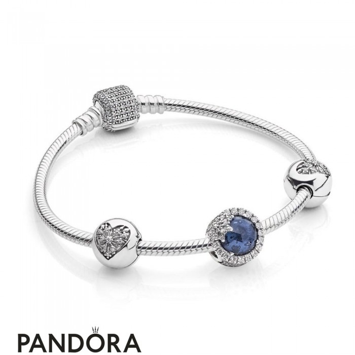 Pandora Holiday Gift Winter Collection Dazzling Snowflake Bracelet Gift Set Jewelry