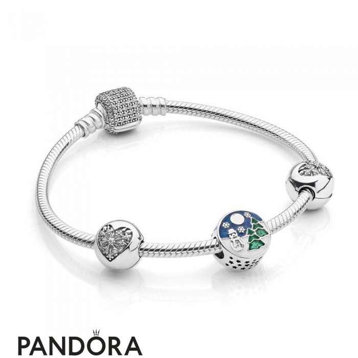 Pandora Holiday Gift Winter Collection Snowy Wonderland Bracelet Gift Set Jewelry