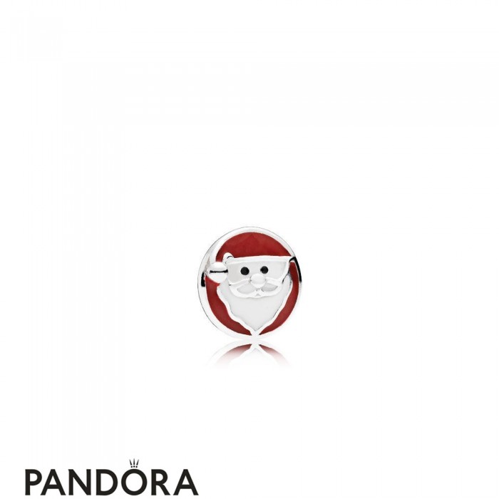 Pandora Lockets Jolly Santa Petite Charm Mixed Enamel Jewelry