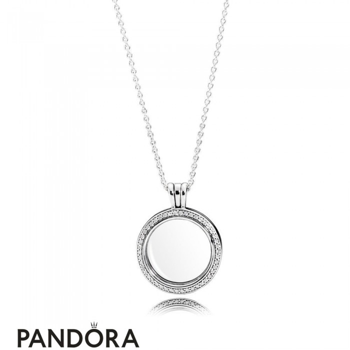 Pandora Lockets Sparkling Pandora Locket Medium Sapphire Crystal Glass Jewelry