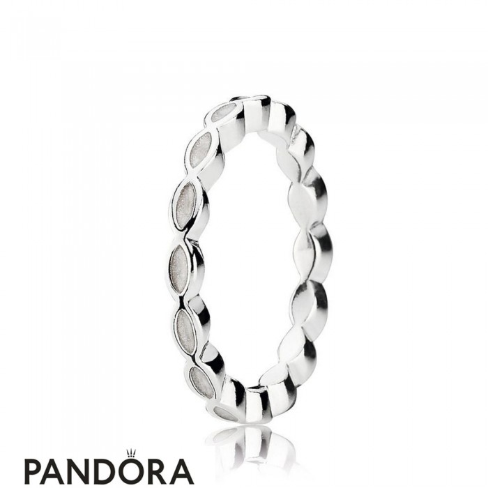 Pandora Rings Better Together Stackable Ring White Enamel Jewelry