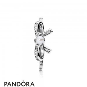 Pandora Rings Delicate Sentiments Ring White Pearl Jewelry