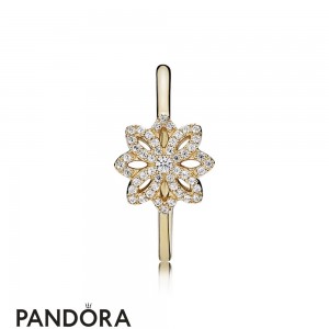 Pandora Rings Lace Botanique Ring 14K Gold Jewelry