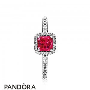 Pandora Rings Timeless Elegance Synthetic Ruby Jewelry